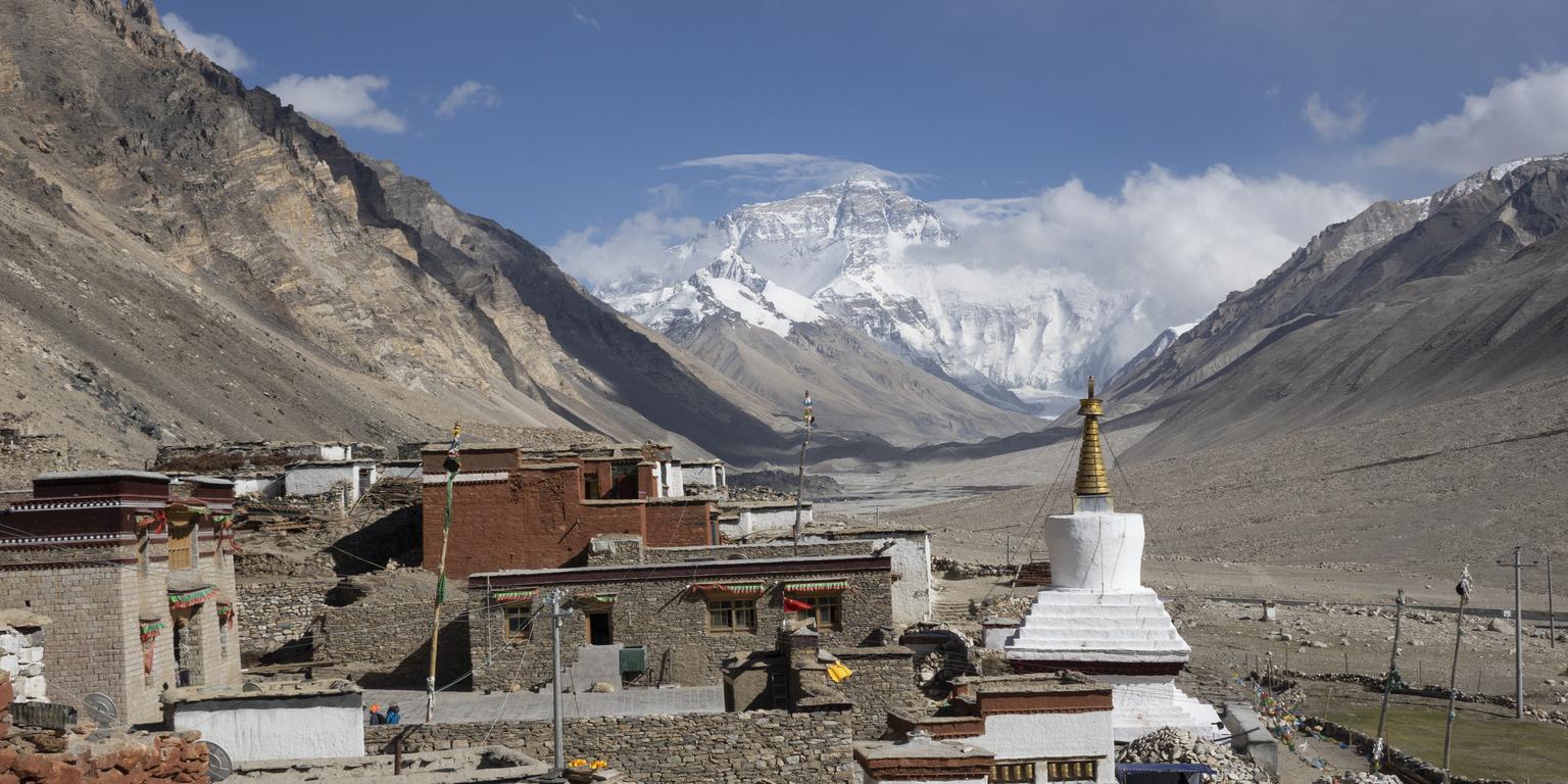 The Rongbuk Monastery looking towards everest