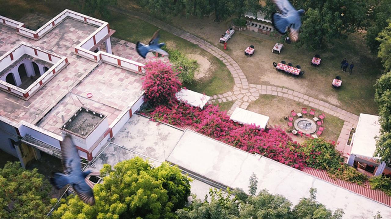 Aerial view of Chambal Safari Lodge