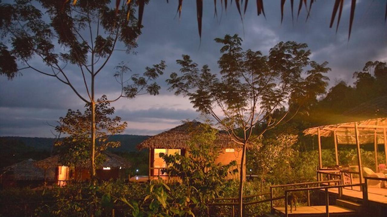 Rainbow Lodge at night